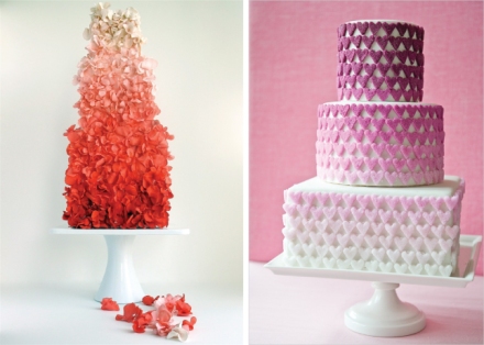 ombre-wedding-cakes-pink-red-magenta-purple-orange